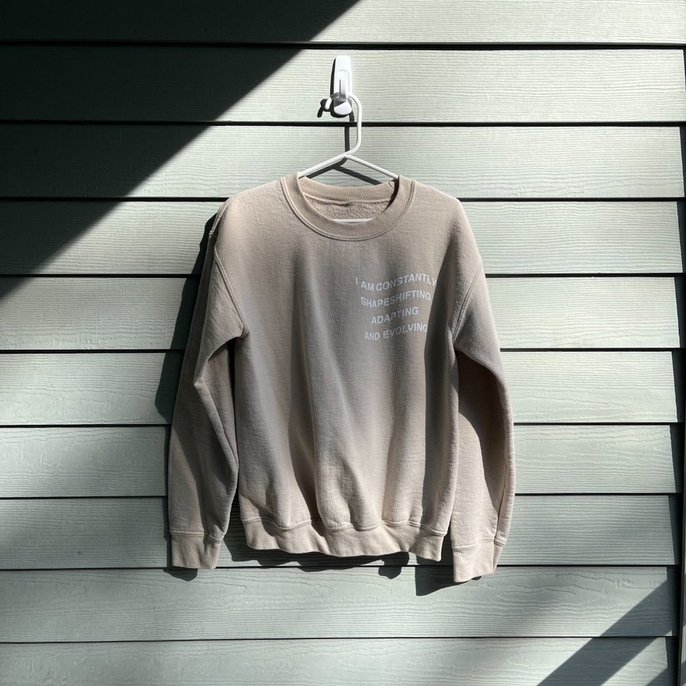 sighswoon "shapeshifting" crewneck sweater
